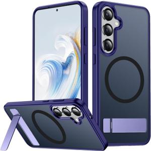 SPIDERCASE Magnetic for Samsung Galaxy S25 Plus Case, [3 Stand Ways][ Military Grade Drop Protection] with Invisible Stand Shockproof Slim Case for Samsung Galaxy S25 Plus 6.7", Purple