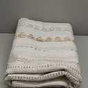 Nakagishi Area Rug Living Room Rugs: 8x10 Large Soft Machine Washable Boho Moroccan FarmNeutral Stain Resistant Indoor Floor Carpet for Bedroom Under Dining Table Home Office Decor-Cream Brown