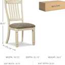 Signature Design by Ashley Bolanburg 20" Upholstered Dining Room Chair, Set of 2, Antique White