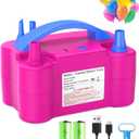Chamvis Cordless Electric Balloon Pump, Portable Balloon Inflator with Rechargeable 2000mAh Battery, Blower Machine Air Pump with Dual Modes for Latex, Foil & Long Balloons, Party Decorations Arch Kit