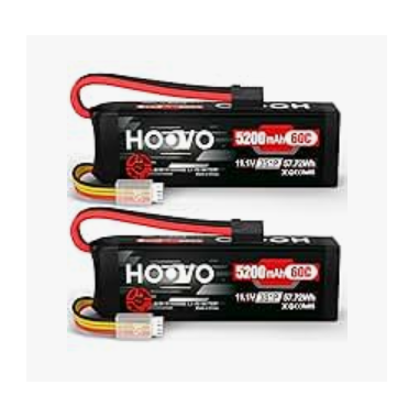 Nihewo 3S Lipo Battery 2Packs 11.1V 6500mAh RC Lipo Battery 90C Hard Case with XT60 Connector + XT60 Adapter Compatible with Arrma HPI 1/8 1/10 RC Truck Vehicles Car Truggy Buggy Tank Hobby