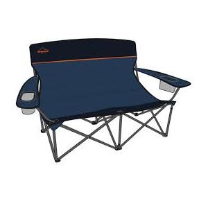 Alpinemountain Loveseat and Low Loveseat Camping-Furniture Bundle,Size 57 x 23.5 x 35.5 IN Dark Shadow and Navy