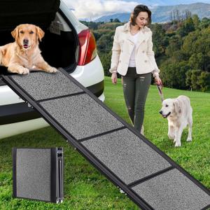 HABUTWAY Extra Wide Dog Ramp for Car - 250LBS Capality, 67''L x 20''W Pet Ramp, Portable Car Ramp for Large Dogs, Folding Dog Ramp Non-Slip, Dog Steps for Medium & Large Dogs to Get Into Car,SUV,Truck (67''L x 20''W (for car,SUV and small truck))