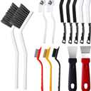 14Pcs Crevice Cleaning Brush Set, V Shape Grout Cleaner Brush for Deep Cleaning Gap, Hard Bristle Scrub Brushes Tools, Cleaning Supplies for Household Use, Bathroom, Kitchen, Toilet, Window