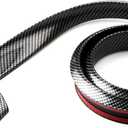 Car Rear Spoiler Roof Lip Kit, 4.9Ft Trunk Spoiler Trim Strip, Universal 3D Rubber Punch-Free Roof Spoiler Wing Sticker for Car Decorations, Automotive Exterior Accessories (Carbon Fiber)
