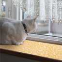 2 x FIFTY FEET 18X96 Inch Shelf Liner with Scissor & Tape Measure for Kitchen Cabinets, PVC Drawer Liner for Dresser Non-Slip Bathroom, Non-Adhesive Cabinet Liner Washable (Orange Crack)