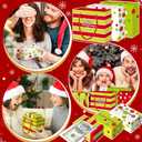 Cholemy 12 Set Red and Green Christmas Money Boxes for Cash Gift Pull, Christmas Surprise Money Holder Gift Box with 240 Pcs Transparent Bags for Xmas Party Game Favors(Cute) (multicolor)