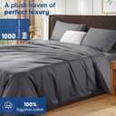 SONORO KATE 100% Egyptian Cotton Duvet Cover King Size, 1000 Thread Count Sateen Duvet Cover, Soft, Breathable Cotton Comforter Cover with Hidden Zipper Closure - 3 PC (Dark Grey,King)