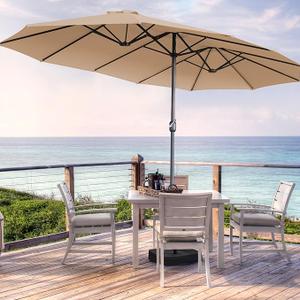 15ft Large Patio Umbrella,Double Sided Big Umbrella For Patio,Extra Large Outdoor Umbrella