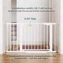 Cumbor 29.7-46" Baby Gate for Stairs, Toddler Safety Essentials for The House, Auto Close Dog Gate for Doorways, Mom's Choice Awards Winner-Easy Install Pressure Mounted Pet Gates for Dogs, White