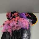 Spooktacular Creations Girls Light Up Witch Costume, Kids Witch Costume with Hat and Broom for Toddler Halloween Dress Party (Small(5-7 yrs), Pink)