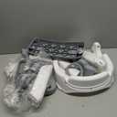 COOSEYA Frog Toilet Seat, Potty Training Toilet Seat for Toddler, Upgrade Potty Training 2 in 1 Toddler Toilet Seat for Boys Girls,Waterproof Soft Mat Non-Slip Step Stool (Gray)