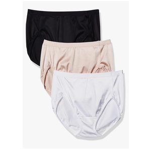 Vanity Fair Women's Body Caress Flexible Fit Panties, 2XL, 3 Pack