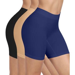 BESTENA Slip Shorts for Under Dresses Seamless Smooth Workout Yoga Bike Shorts for Women (XXL)
