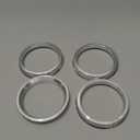 Hubcentric Rings (Pack of 4) - 57.1mm ID to 66.6mm OD - Silver Aluminum Hubrings - for 57.1mm Hubs and 66.6mm Wheels - Compatible with Audi Volkswagen VW BMW Chrysler Dodge Pontiac