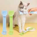 2 x 6PCS Cat Treat Spoons Set - Multi-Function Squeeze Feeding Spoon for Licky Treats & Wet Food, Strip Feeder Design (3 Colors Available)