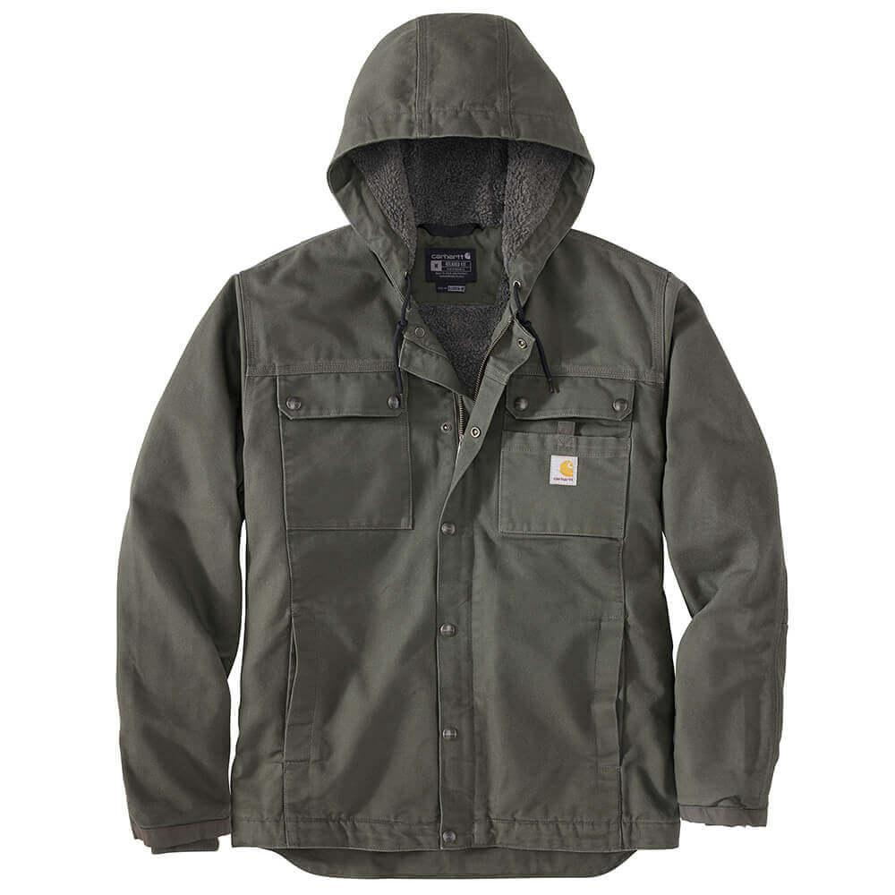 Men’s Carhartt Sherpa Lined Utility Jacket Relaxed Fit Washed Duck, Large