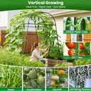 7.2FT Garden Arch Trellis for Climbing Plants, Heavy Duty 66" Wide Walk-Through Metal Arch with Netting, Wind-Resistant Vertical Garden Support for Cucumbers, Roses, Beans, Squash (7.2' Arch), 86.6" Tall x 70.8" Wide