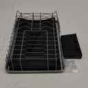 LEMIKKLE Expandable Dish Drying Rack- Space-Saving Dish Rack, Dish Drainers for Kitchen Counter with a Cutlery Holder, Over The Sink Dish Racks Fit for 14-19 Kitchen Sink Grey