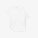 Lacoste Men's 100% Cotton Regular Fit V-Neck Undershirt, 3-Pack (X-Large, White)