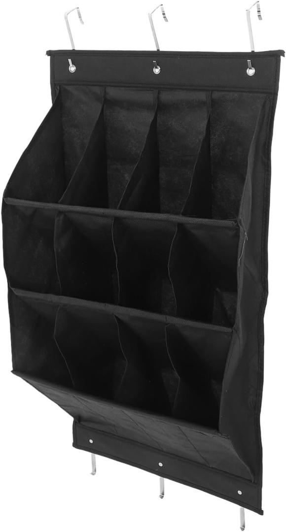 ABOOFAN 12Grid Door Hanging Shoe Rack with Storage Organizer for Narrow Doors Closet Shoe Holder for Entryway Laundry Room