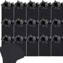qiqee 50 PCS Black Mini Gift Bags with Tissue Paper Handles 6.3"x4.7"x2.4" Small Size