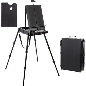 Falling in Art 4 Legs French Easel - Portable Plein Air Studio Easel Stand with Bigger Storage Drawer, Full Size Sketchbox Travel Easel for Painting, Drawing, Artwork Display