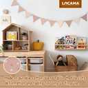 Lacama Nursery Decor Nursery Wall Decor Wildflower Pennant Banner Flags, Girls Room Decor, Boho Flags Playroom Wall Decor Banner for Nursery Baby Shower Birthday Boho Wedding Party Event