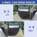ALLANSING Dog Car Door Protector 2-Pack, Protects Doors from Dog Scratches, 900D Heavy Duty Thick Fabric, Window Roll Compatible & No Tint Damage, Secure Fit for Cars/SUVs/Trucks