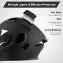 Adult Modular Motorcycle Helmets, DOT Approved Flip up Dual Visor Full Face Helmet for Men Women Moto ATV UTV Snowmobile ADV Four Wheeler Street Bike with Gloves & Mask (Black, S)