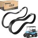 10L0L Golf Cart Drive Belt & Starter Generator Belt Kit for Club Car DS 1992-Up & Precedent 2004-Up, Compatible with FE290, FE350 and Kawasaki OHV Engine, Replaces OEM 101916701