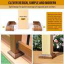 12pack 3.5" Deck Post Base Cover, Aluminum Split Type Post Skirt, for Stairs, Deck railings, Porches and Deck Base Bracket Covers (Dark Burlywood)