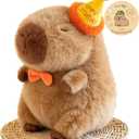 Capybara Plush with Birthday Hat, Kawaii Capybara Doll Stuffed Birthday Gifts Party Decoration, Cute Plush Toy for Girls Cartoon Fans