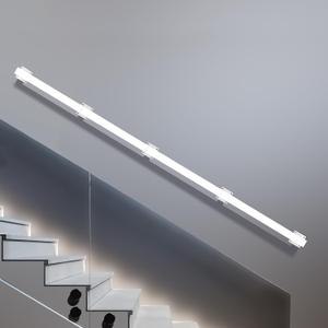 Handrails for Stairs Indoor, 14ft Stair Railing White Metal Staircase Hand Rails/Modern Wrought Iron Handrail, Industrial Wall Mounted Handrails Outdoor for Loft Porch Deck