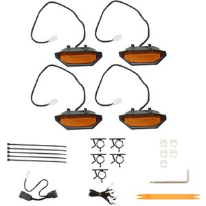 4pcs LED Front Grille Lights Compatible with 2022-2025 Chevy Silverado 1500 ZR2 Decorative Grille Lights with Fuse Wire Front Lamps Replacement for 2022-2025 Chevy Silverado Accessories