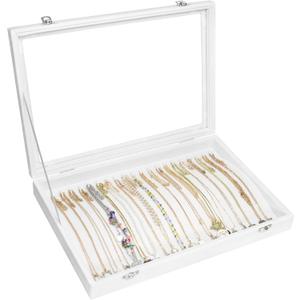 Vicoter Velvet Necklace Display Jewelry Tray 20 Hook Necklace Tray Necklace Pendant Jewelry Tray for Women and Girls