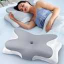 Effective Pain Relief Cervical Neck Pillow for Sleeping, Ergonomic Cooling Side Sleeper Pillow for Neck Support, Orthopedic Contour Memory Foam Pillows, Bed Pillow for Back Stomach Sleeper