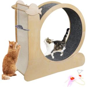 homegroove Cat Wheel, Upgraded Cat Wheels for Indoor Cats, 43.3 W Cat Exercise Wheel Treadmill for Kittys Longer Life, Large Cat Running Wheel for Fitness Weight Loss