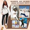 Thermal Thick Fleece Lined Leggings with Pockets -High Waisted Warm Winter Yoga Pants for Women Running Workout Leggings S