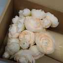 Ling's moment Ranunculus Artificial Flower, Faux Silk Mini Ranunculus Flowers for DIY Bouquet, Bulk Fake Wedding Filler Flowers for Centerpieces Arrangements Bridal Shower Decorations, Cream