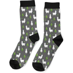 Crew Socks Cotton Cozy Crew Socks Over the Calf Tube Socks For Men Women (Gray)