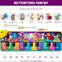 Kids Musical Piano Mats with 25 Music Sounds,Musical Toys Baby Floor Piano Keyboard Mat Carpet Animal Blanket Touch Playmat Early Education Toys for 1 2 3 4 5 6+ Year Girls Boys Toddlers
