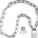 47.24 inch/1.2 Meter Stainless Steel Security Chain Lock with Anti-Cut Padlock & 2 Keys - Heavy Duty Anti-Theft Protection for Bicycle, Motorcycle, Scooter, Door, Fence, Garage