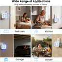 WiFi Wireless Doorbell Chime,Compatible with Google Nest Ring Blink No Wiring Needed, Easy Setup, Work with Alexa,No Range Limits,5-Volume, Supports 99+ Chimes, for Large Home Villa Apartment
