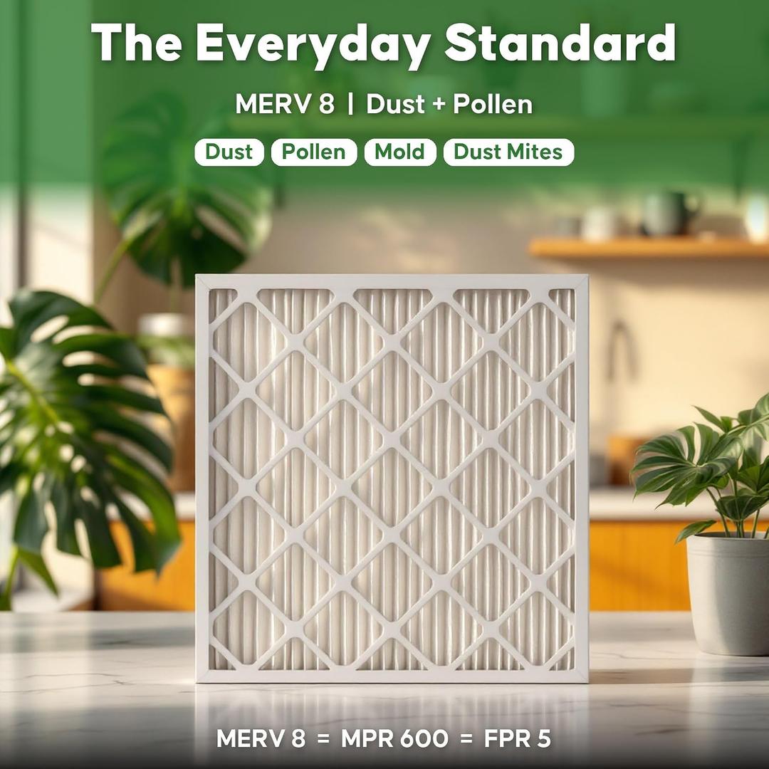 2 x Aerostar 18x30x1 MERV 8 Pleated Air Filter, AC Furnace Air Filter, (Actual Size: 17 1/2" x 19 1/2" x 3/4")
