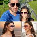 Trendy Oversized Aviator Sunglasses Womens, Retro Cute Big Shades Women's Fashion Sun Glasses UV Protection VF2203