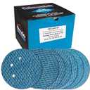 ProductionShop Premium 6" Rhombus Diamond Shape Blue Sanding Discs, 6-Hole, 70 Disc Variety Pack, Grits 60, 80, 120, 150, 180, 220, 320, 400 - Hook & Loop Sandpaper, Random Orbital Sanders, Metal Wood