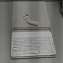 kenke for iPad 11/10th Gen Case with Keyboard 11/10.9 inch 2025 A16/2022, Detachable Wireless Bluetooth Keyboard Case Thin & Light with Built-in Left Side Pencil Holder, White Square Keycaps (Gray)