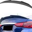 cciyu PSM Style Rear Trunk Lip Spoiler Wing Fits for 2014-2019 for Infiniti Q50 Racing Trunk Spoiler(ABS Glossy Carbon Look)