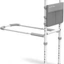 Agrish Bed Rails for Elderly Adults Safety, Bed Rails for Seniors Supports 350lbs with Motion Lights & Storage Pouch, Adjustable Bed Cane with Non-Slip Grip, Stable Bed Assist Rails for Seniors (Standard)